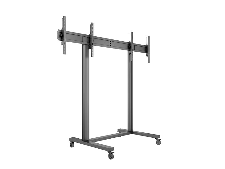 M Public Display Stand 210 Dual Screen 50"-77" Black