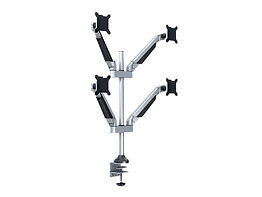 M VESA Gas Lift Arm Quad Silver