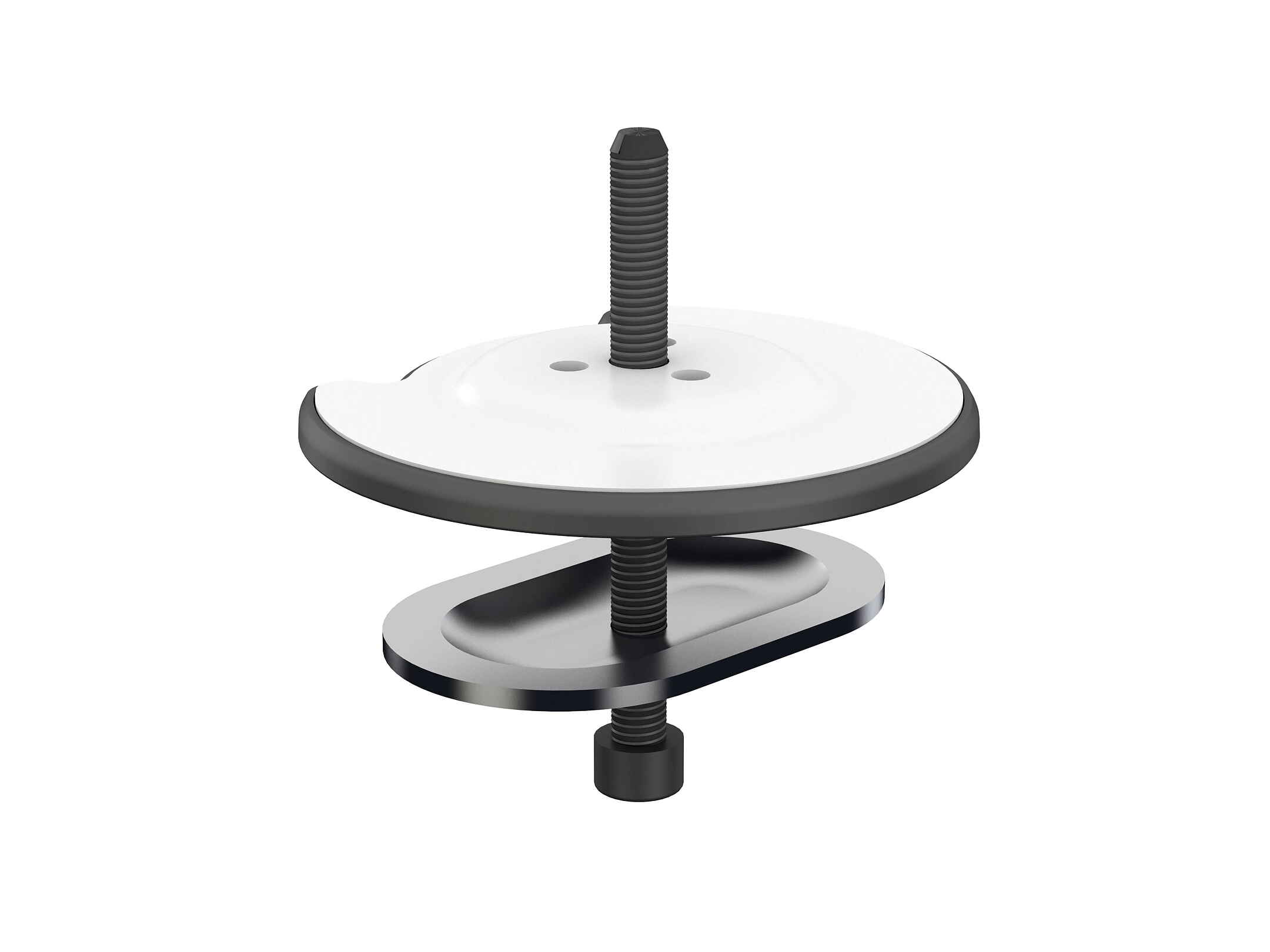 M VESA Deskmount Officeline Grommet Base White Multibrackets