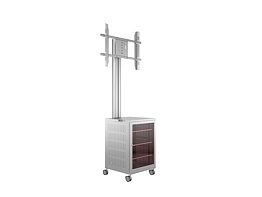 M Public Display Stand 180 Single MediaBox4 Silver