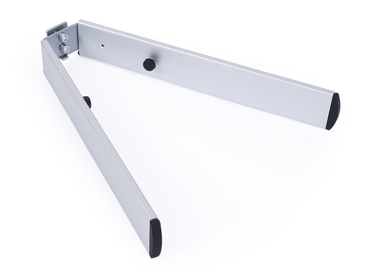 M Public Display Stand Frontshelf Silver