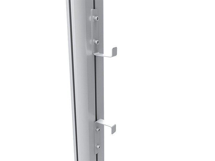 M Public Display Stand Cable Hooks Silver