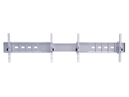 M Public Display Stand Dual Screen Mount 40-55" Silver