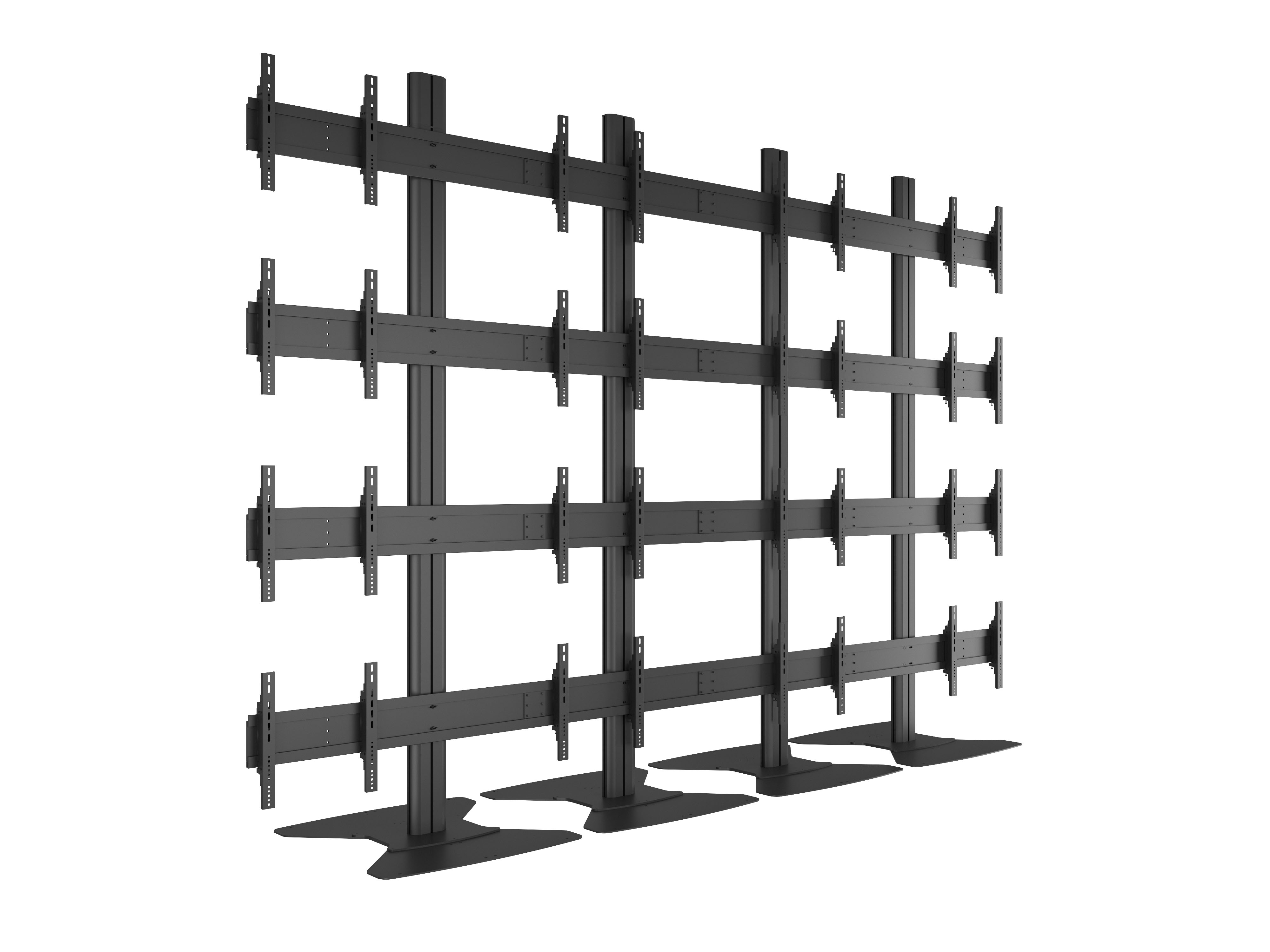 M Public Video Wall Stand 16Screens 4055'' Black Multibrackets