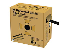 M Universal Cable Sock Roll Black 55mm-W 50m-L