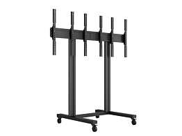 M Public Video Wall Stand Portrait 3-Screens 40-55'' Black