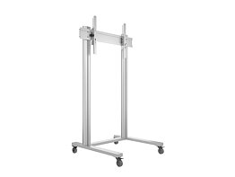 M Public Display Stand 210 Dual Pillar Wheelbase Silver