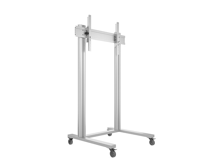 M Public Display Stand 210 Dual Pillar Wheelbase Silver