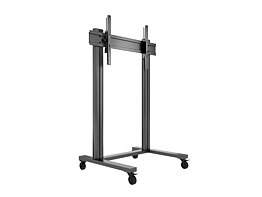 M Public Display Stand 180 Dual Pillar Wheelbase Black