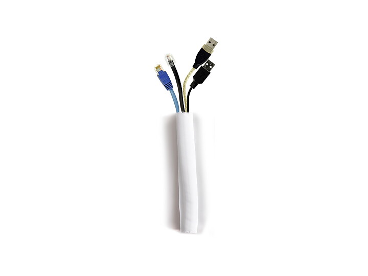M Universal Cable Sock Self Wrapping 25mm White 25m