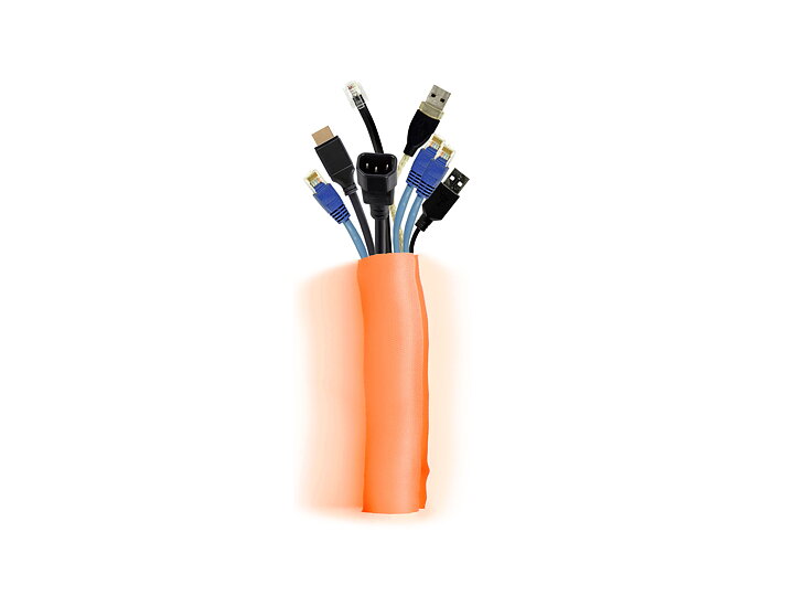 M Universal Cable Sock Self Wrapping 40mm Orange 25m