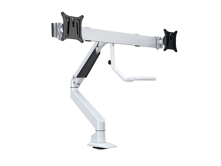 M VESA Gas Lift Arm w. Duo Crossbar 2 White