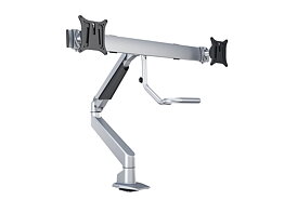 M VESA Gas Lift Arm w. Duo Crossbar 2 Silver