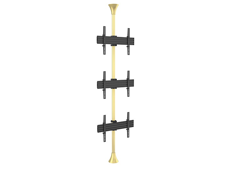 M Floor to Ceiling Mount Pro MBFC3U Brass