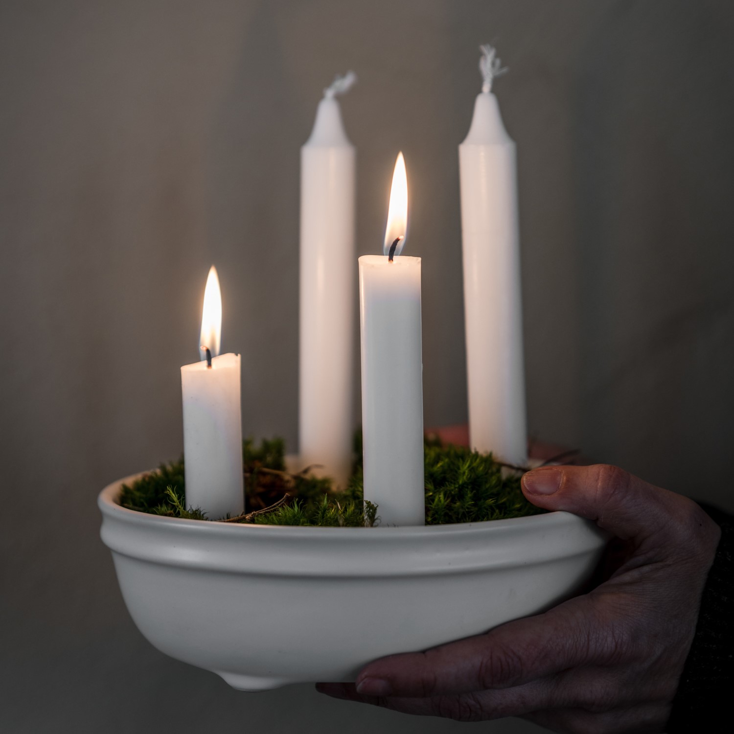 Adventsljusstake ERNST - Naturvit - 2