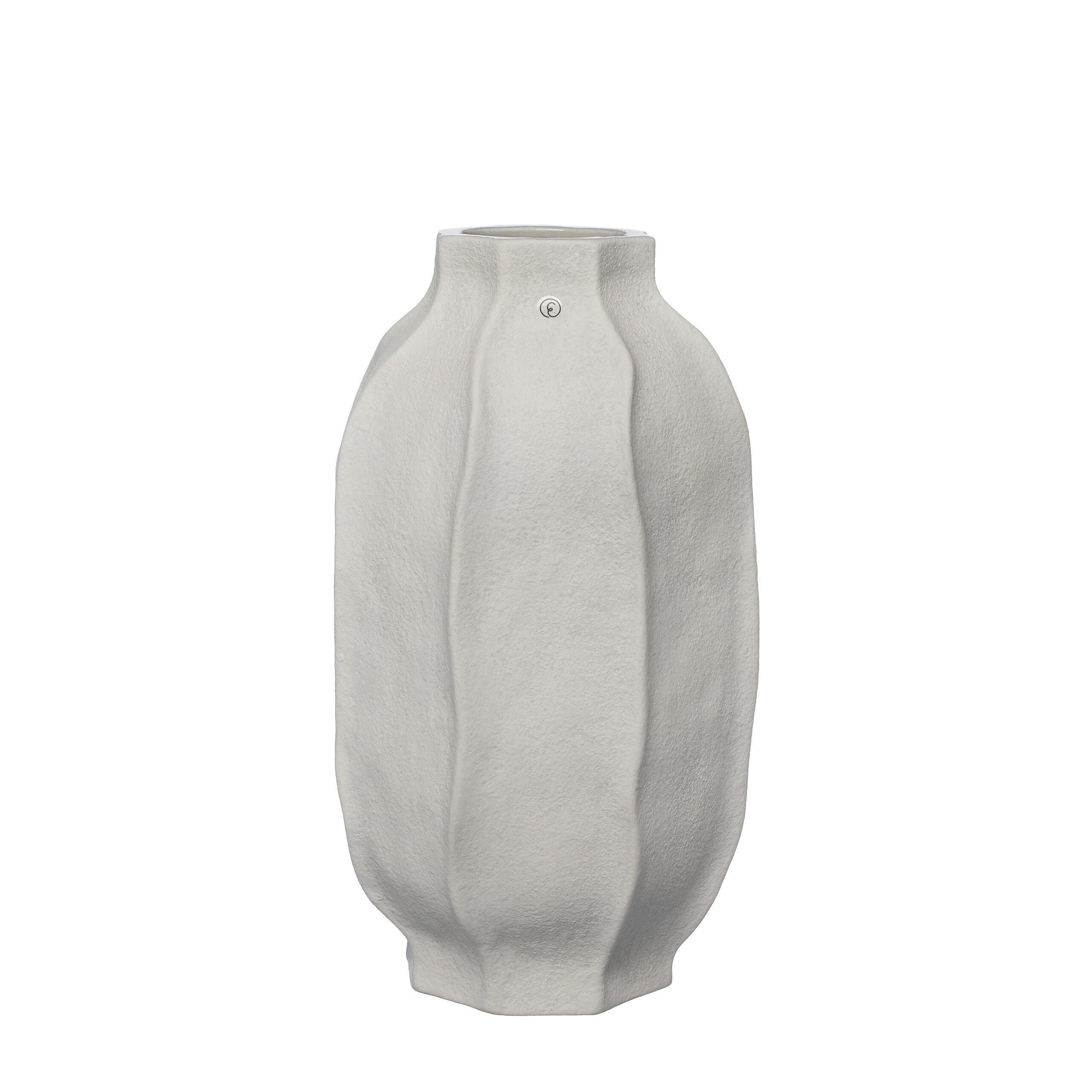Vas stengods 30 cm  vit - ERNST - 4