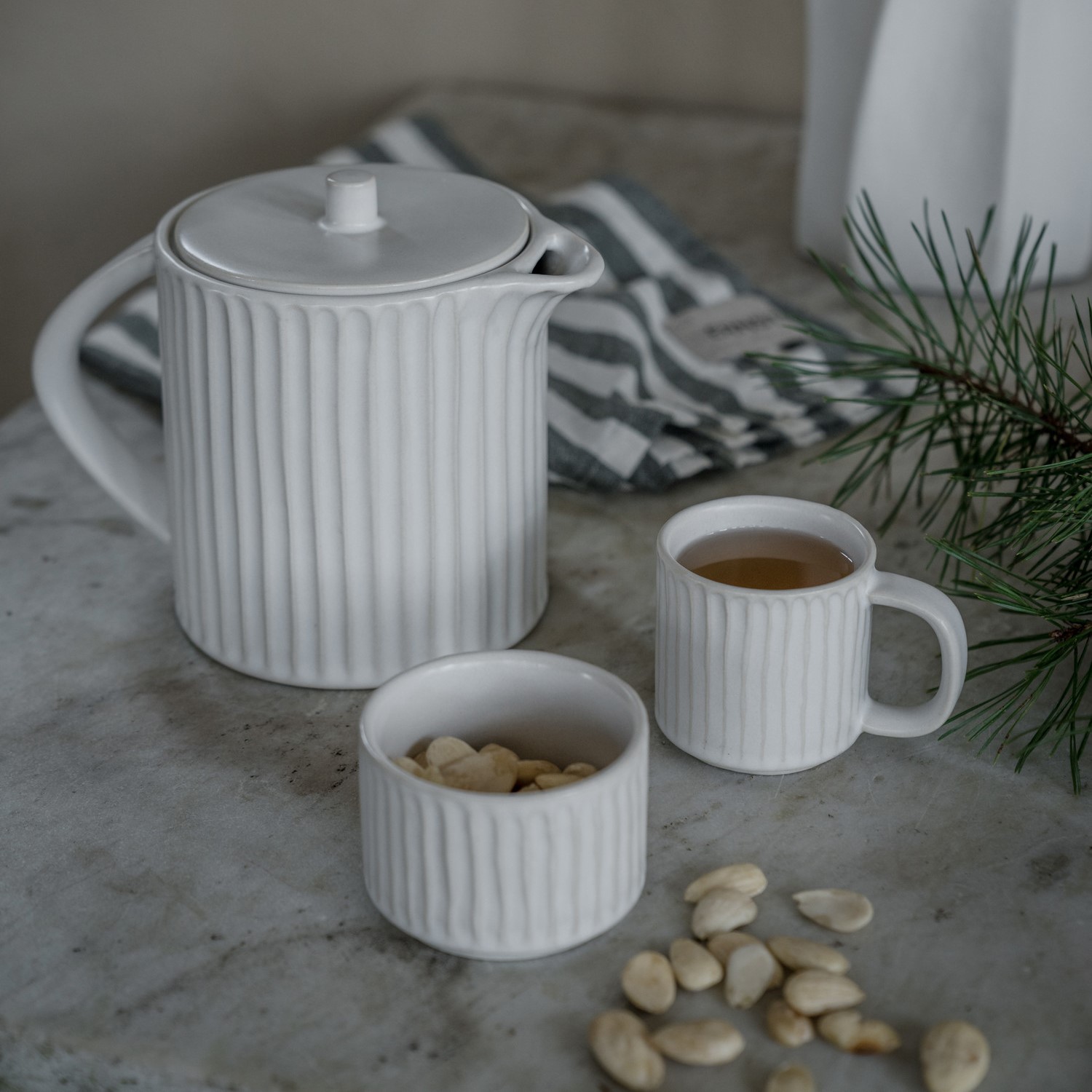 Glöggkanna Med Värmare ERNST - Naturvit - 4