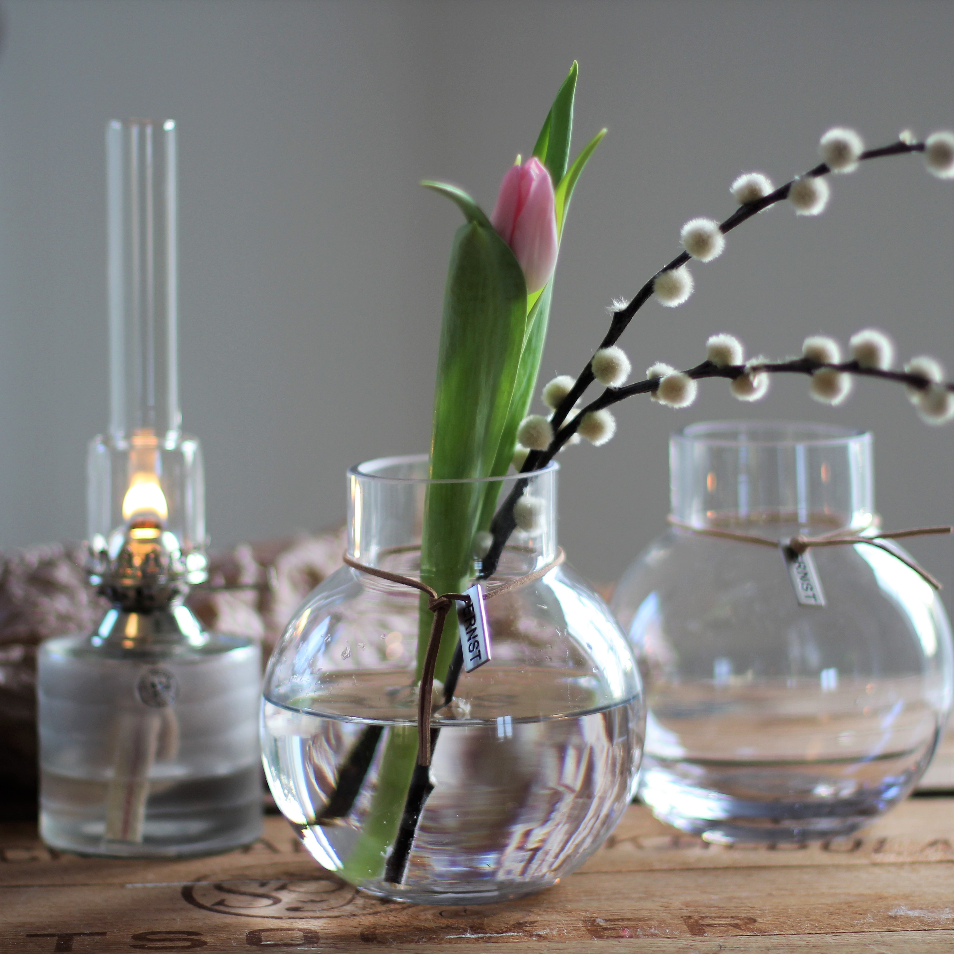 Glasvas rund liten ERNST - 12