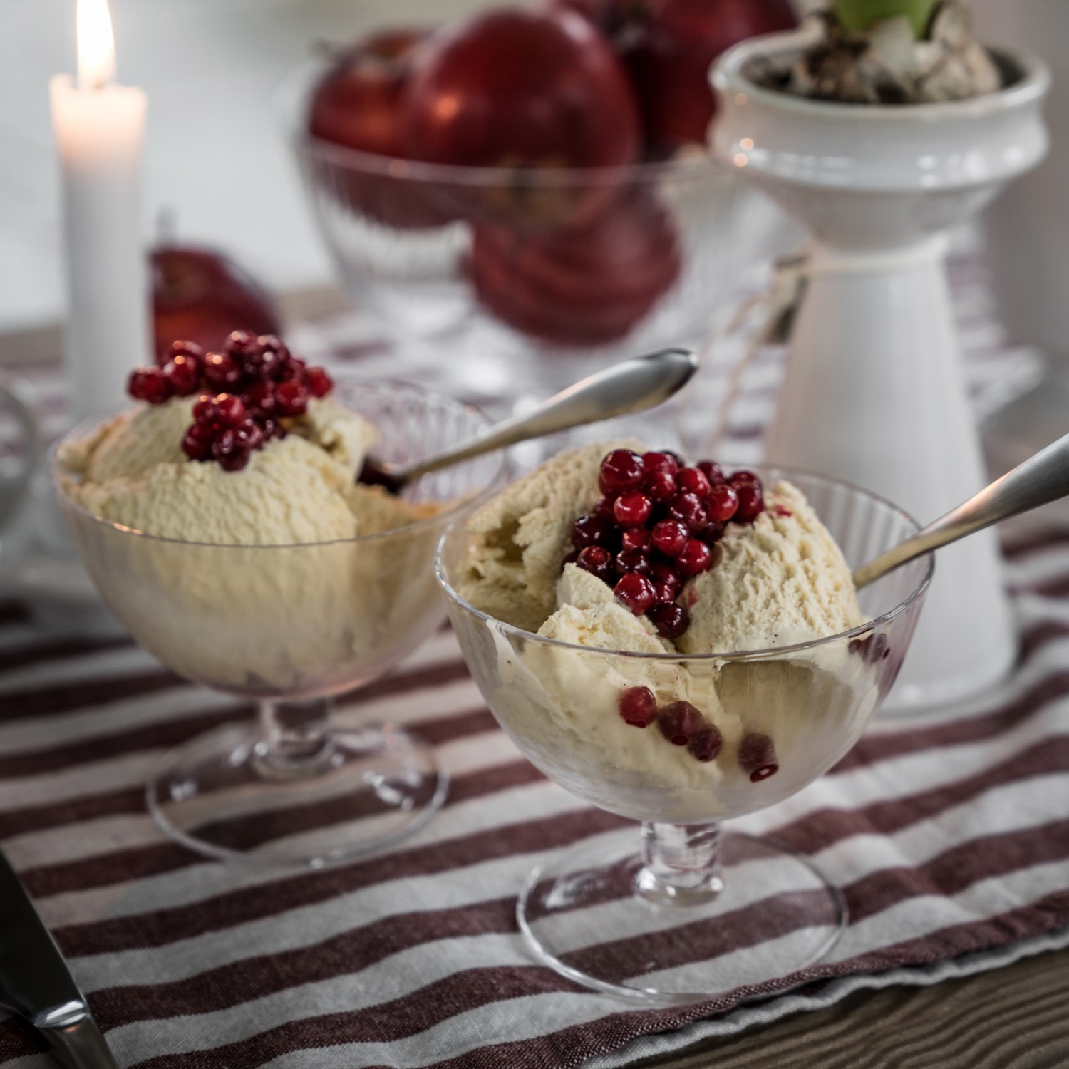 Dessertskål av glas på fot 2-pack - ERNST