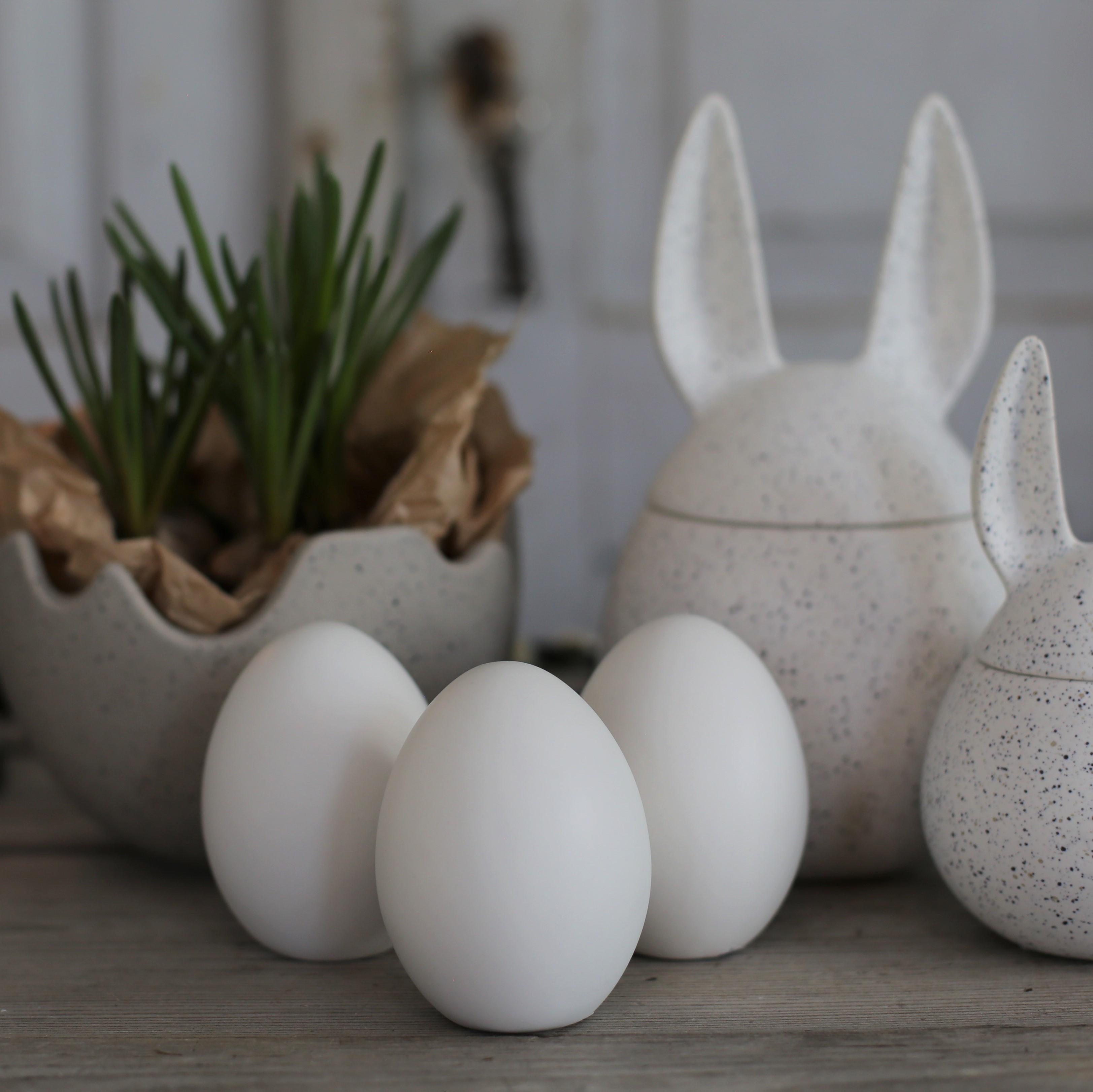 Standing egg - Vitt - 4