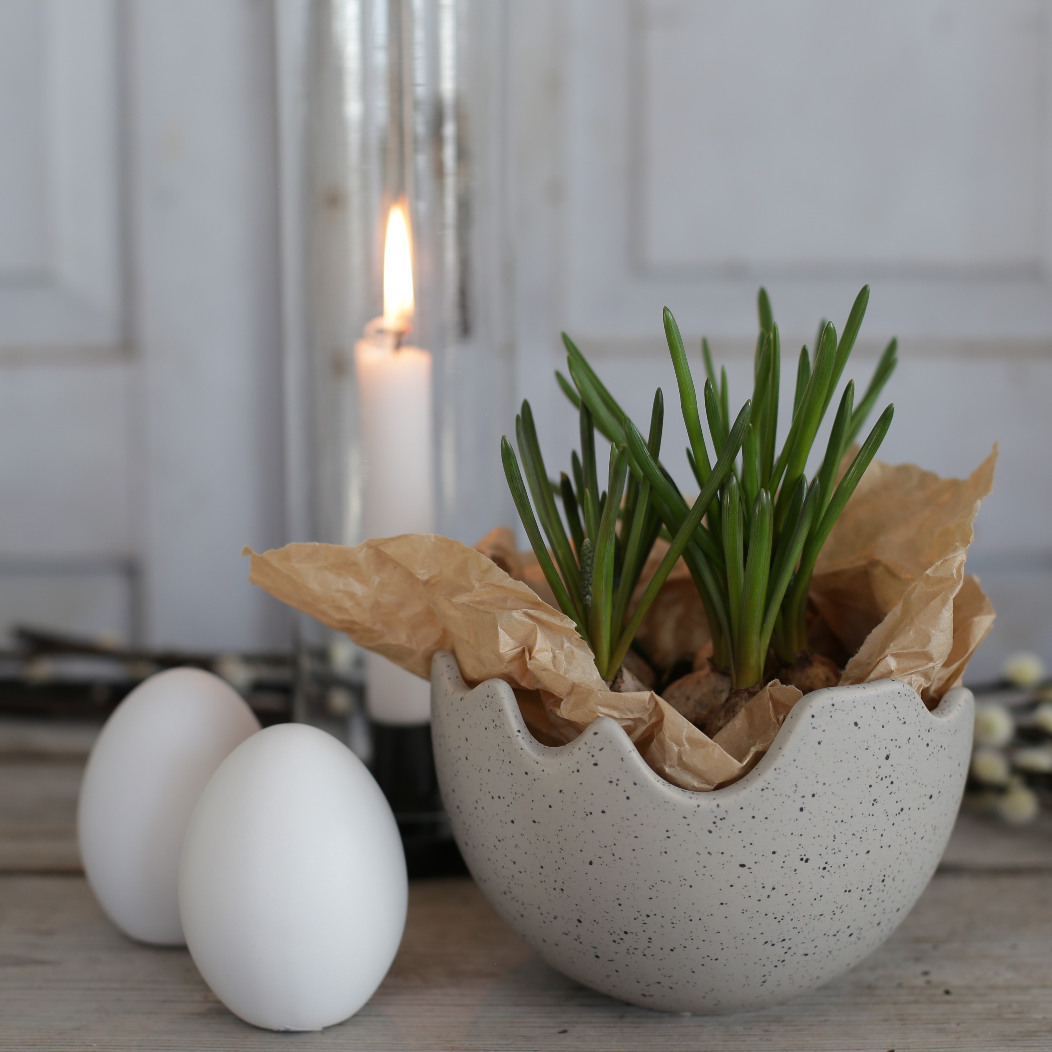Standing egg - Vitt - 5
