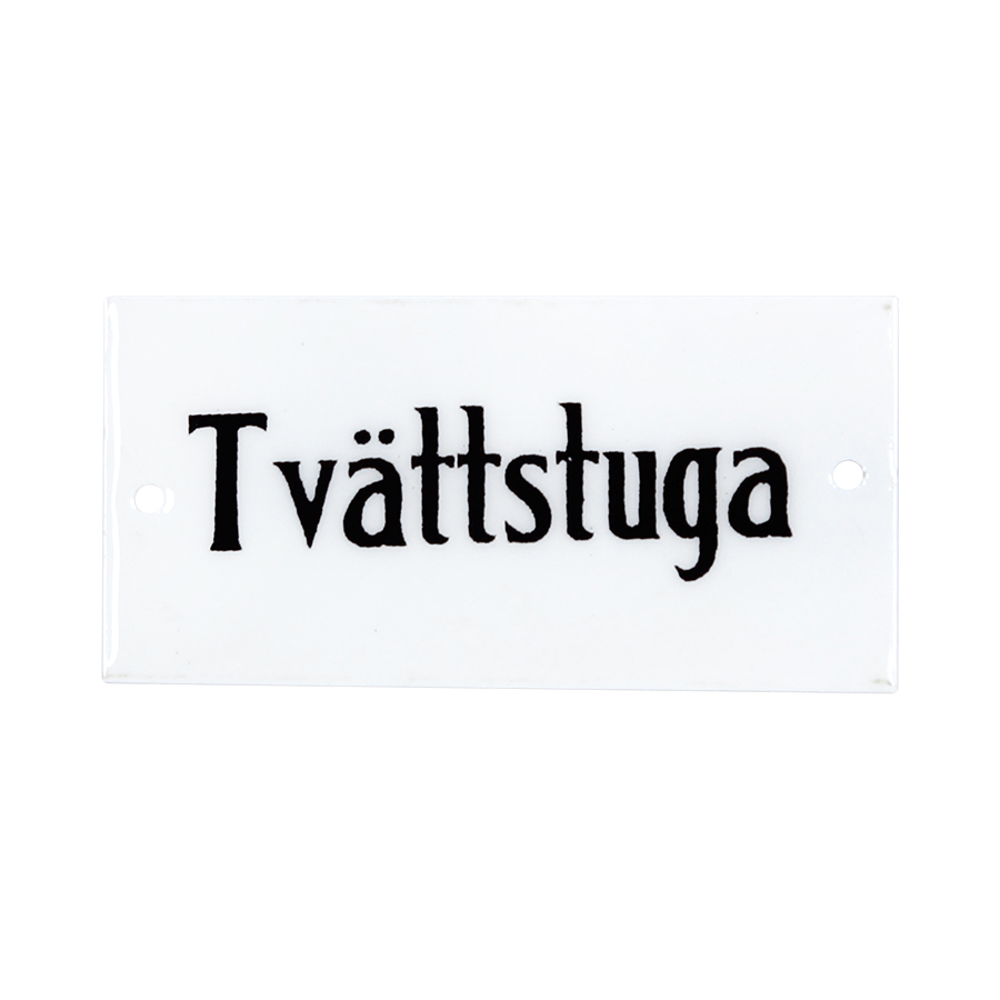 Emaljskylt Tvättstuga