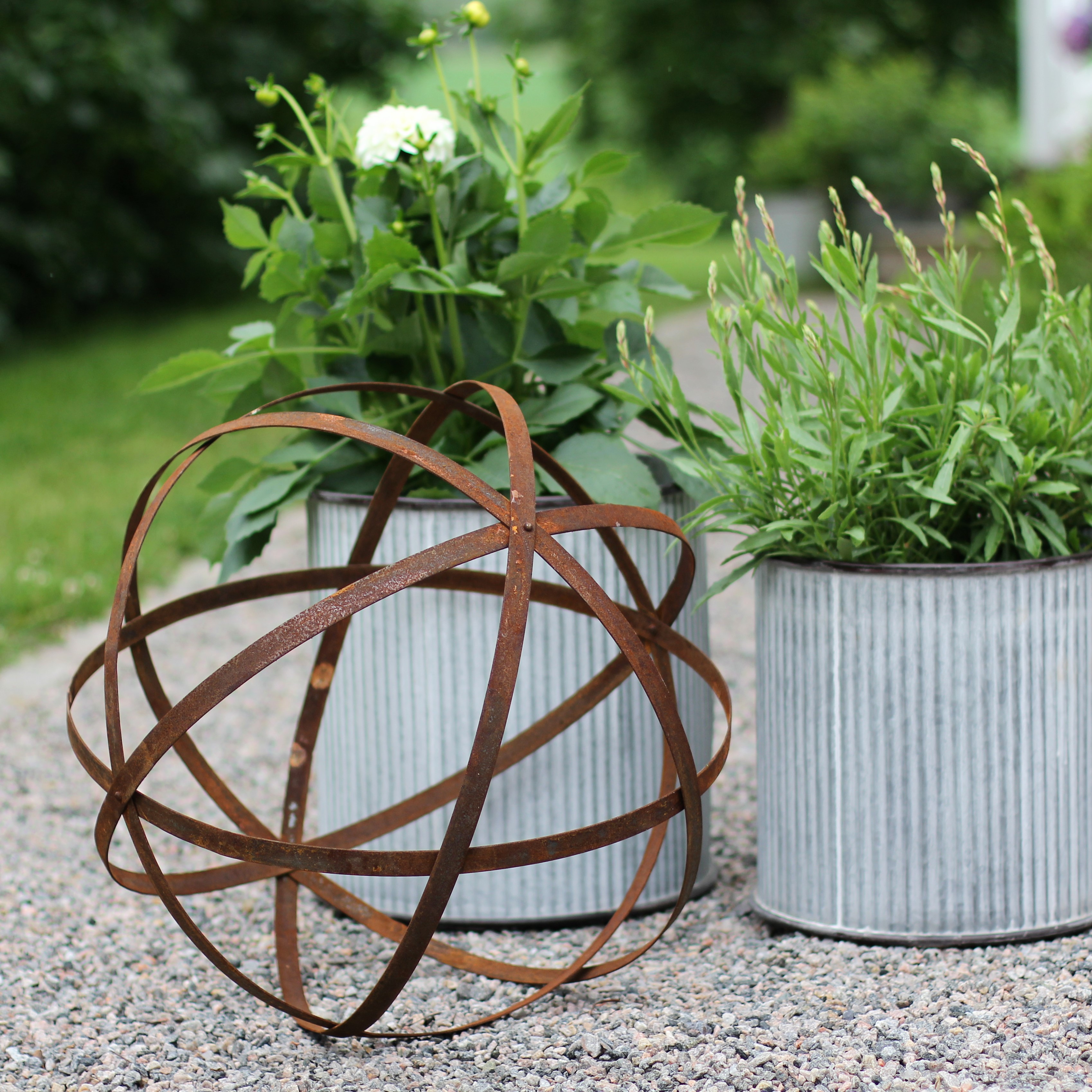 Rostigt bandklot 50 cm  - 3