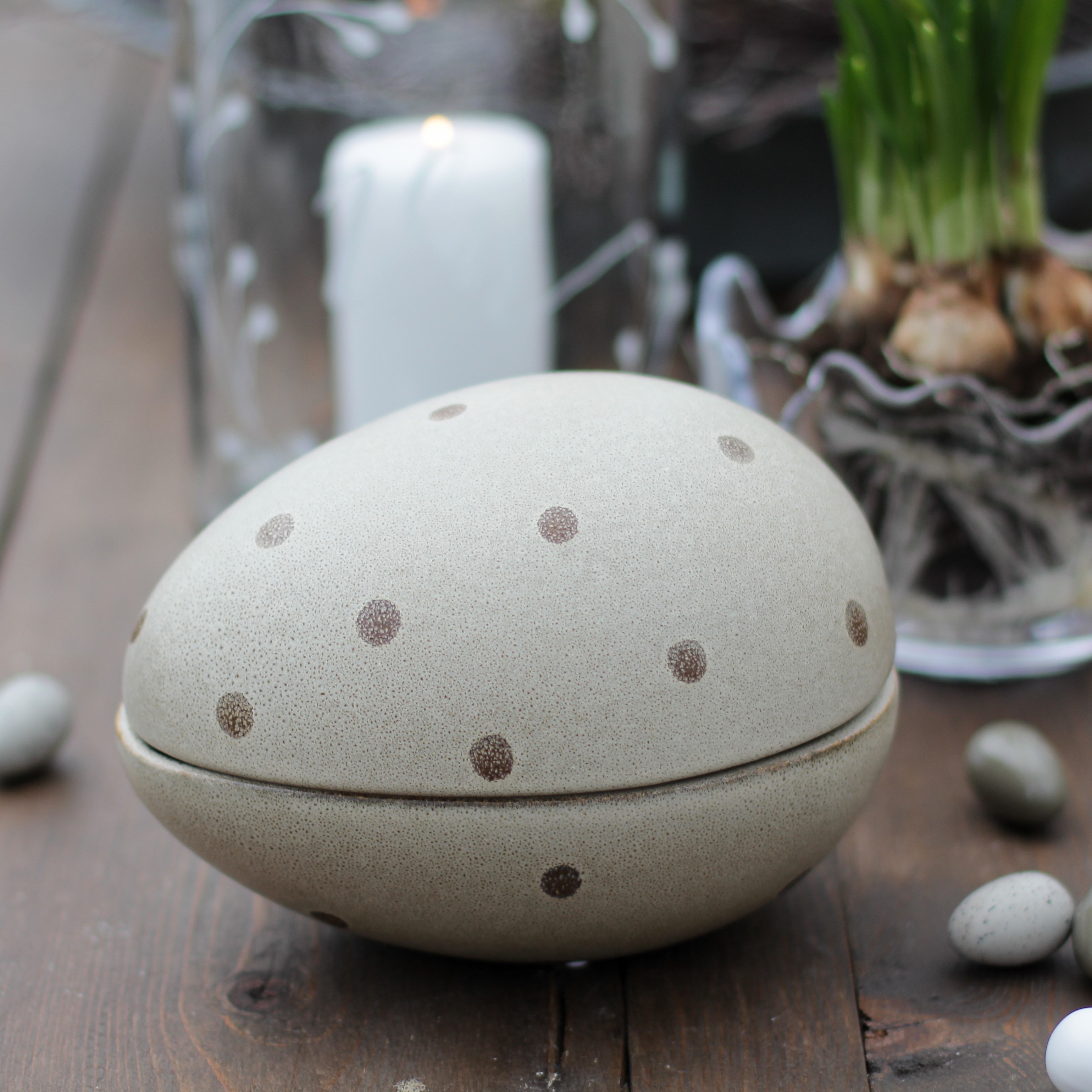 Nest Påskägg - Beige Dot