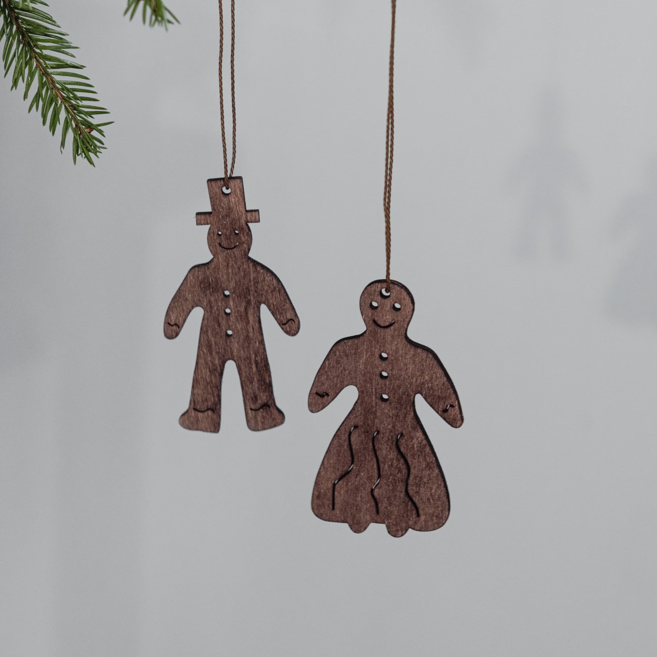 Alva Pepparkaksgumma Hängande Dekoration - Brun