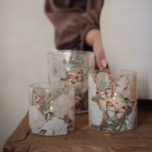 Lykta "Hortensia & Butterflies" Majas Cottage - Mellan - 4