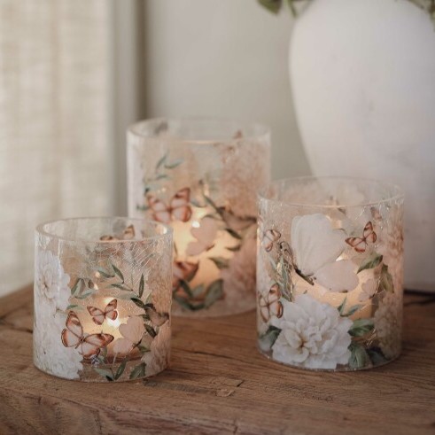 Lykta "Hortensia & Butterflies" Majas Cottage - Mellan - 3