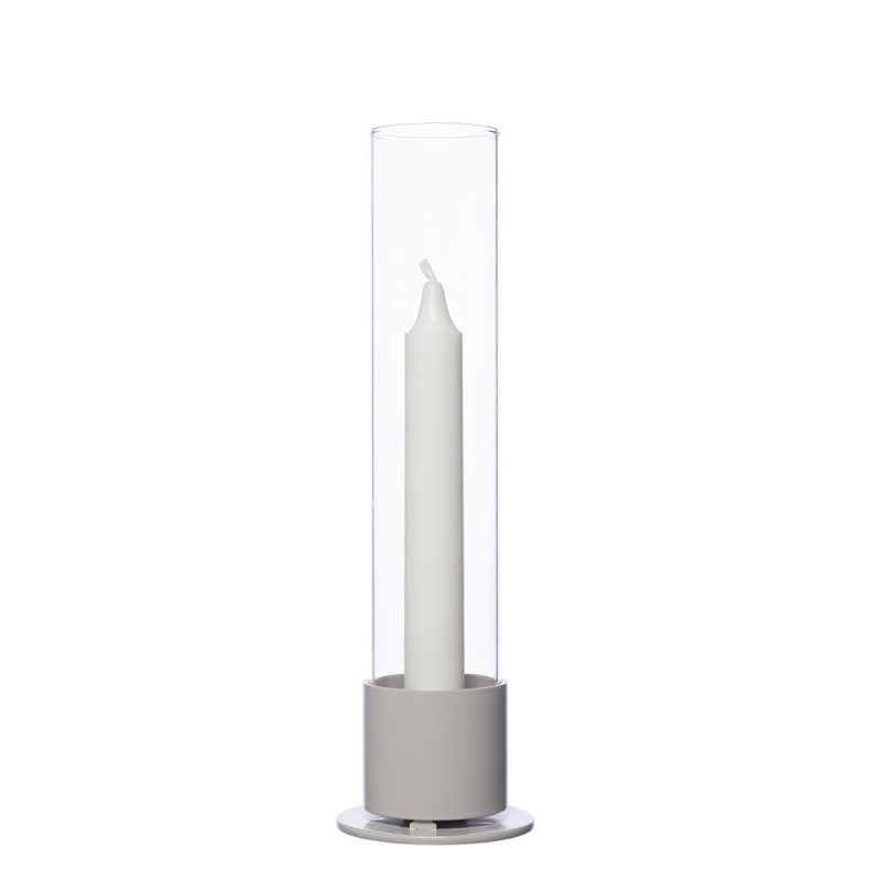 Ljusstake Med Glascylinder - Natur - 3
