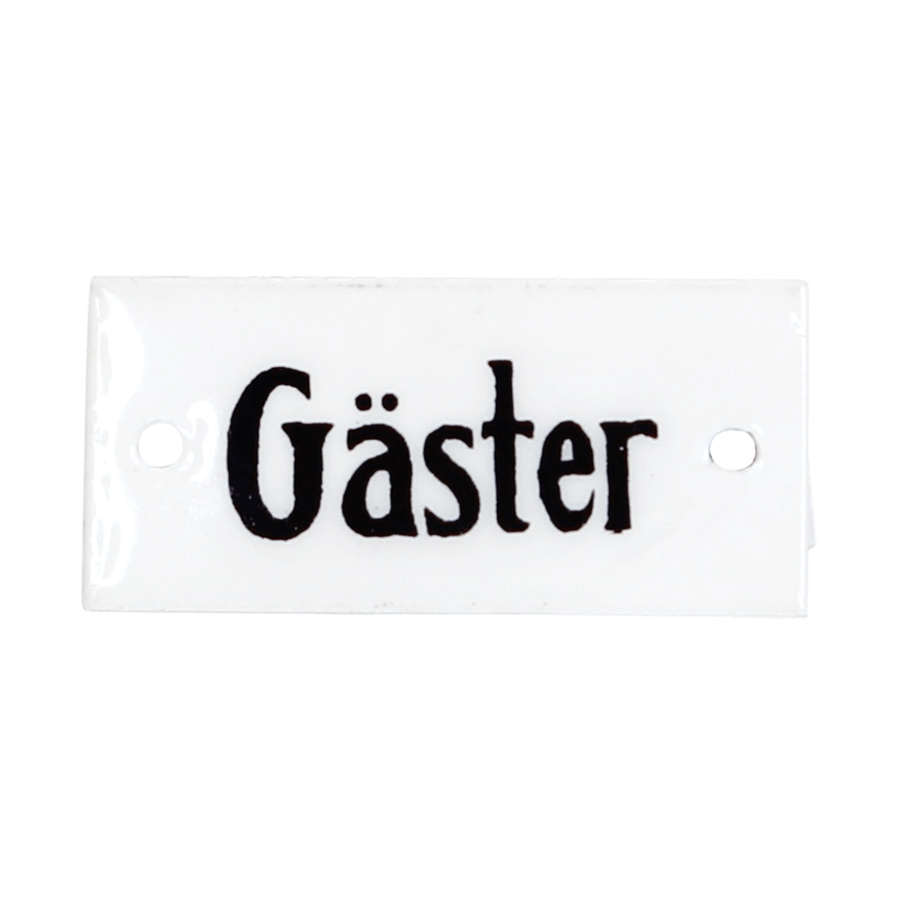 Emaljskylt Gäster