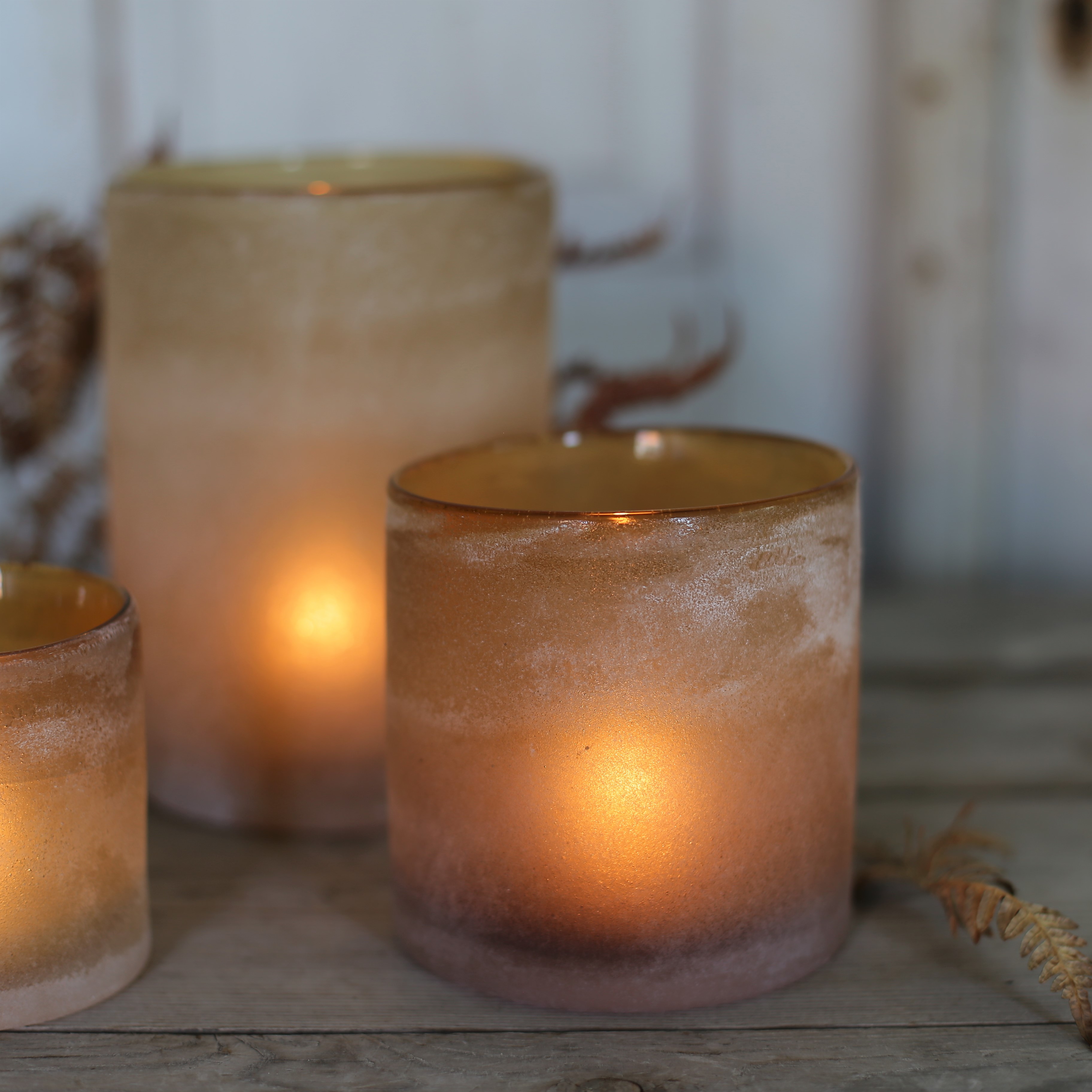 Frost Ljuslykta Amber - Mellan - 20