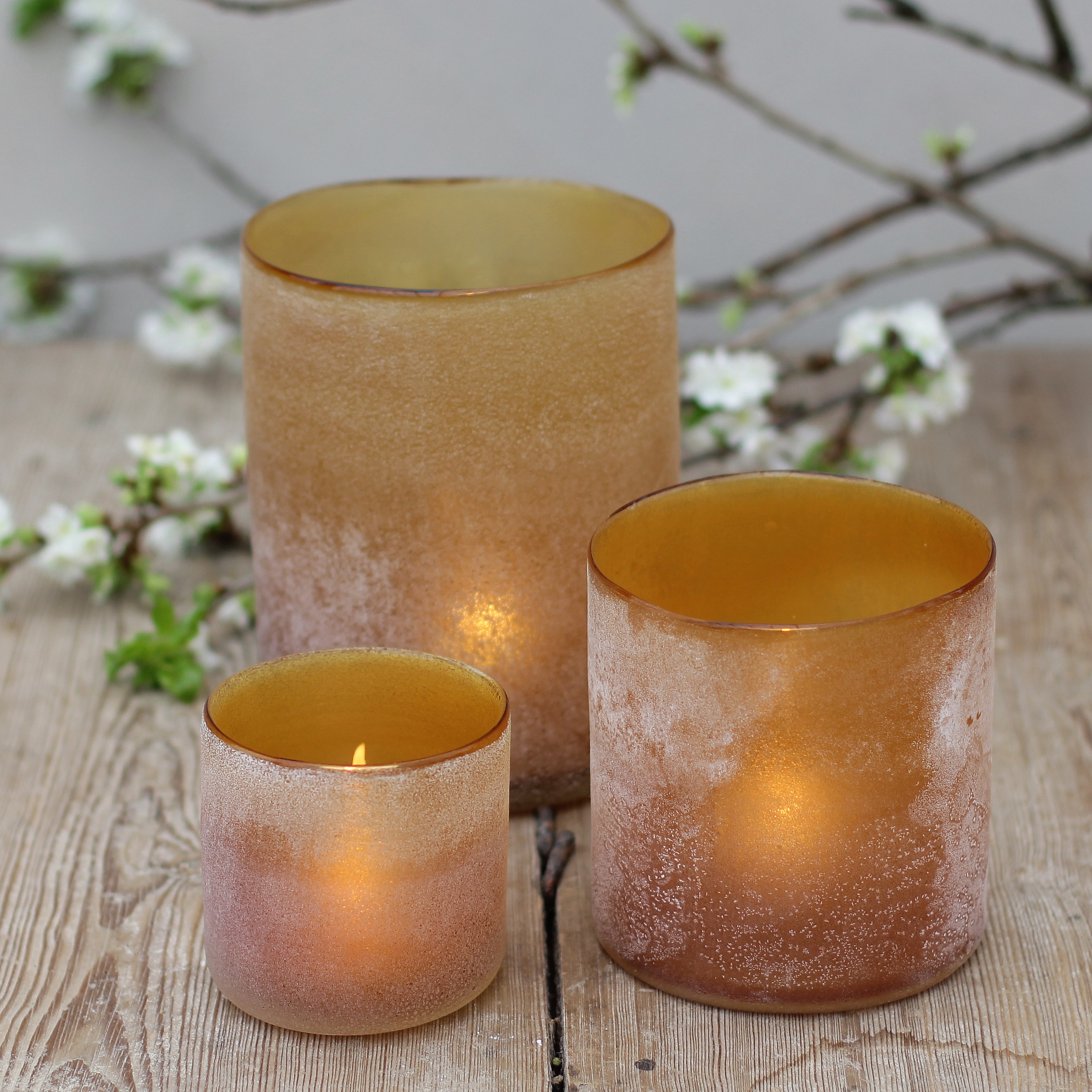 Frost Ljuslykta Amber - Mellan - 2