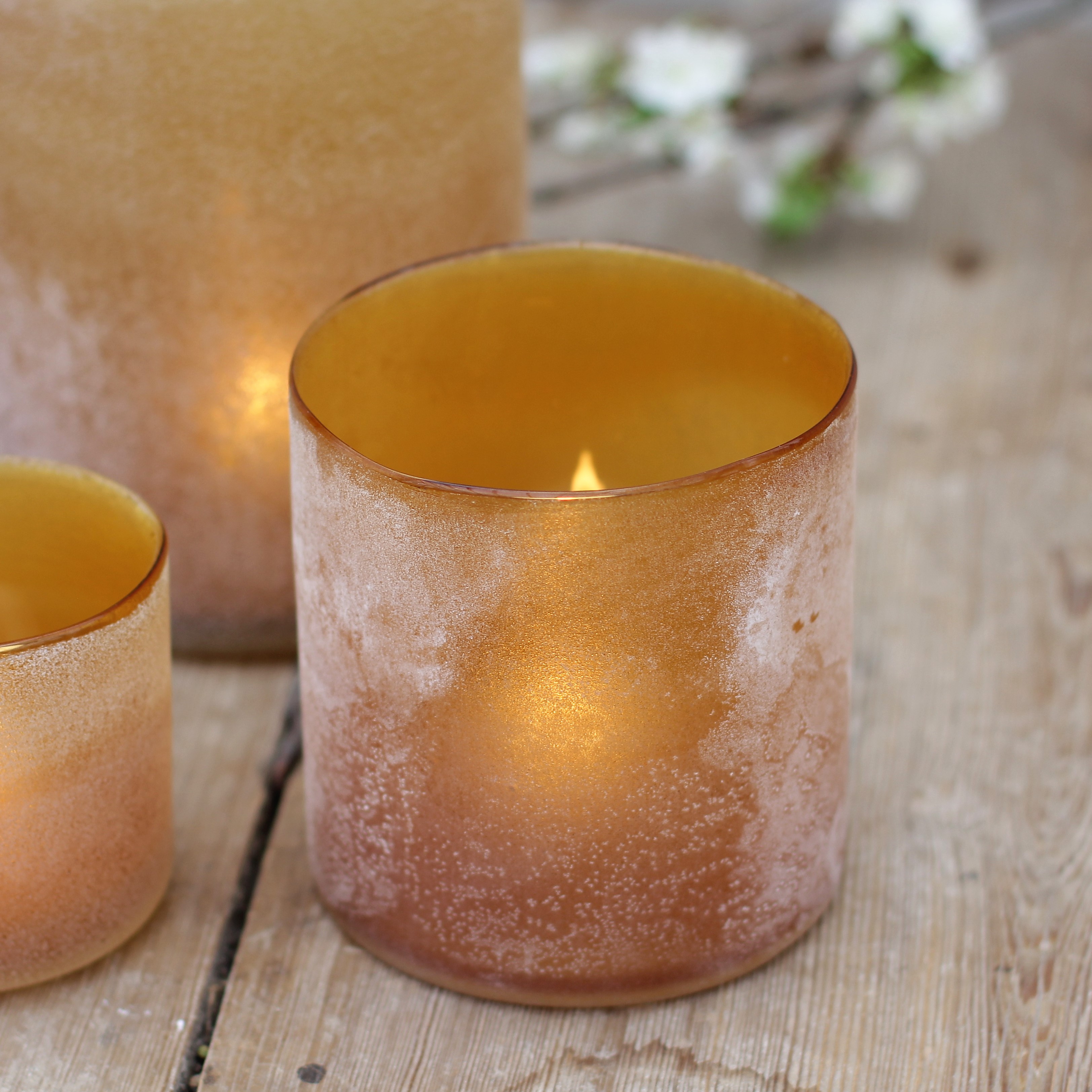 Frost Ljuslykta Amber - Mellan
