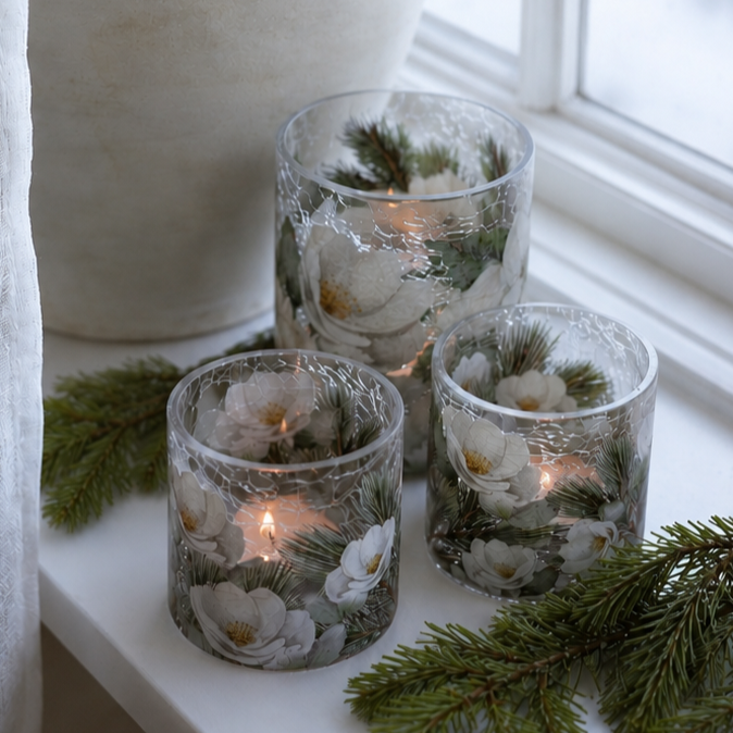 Lykta Winter Blossom Majas Cottage - Liten - 3