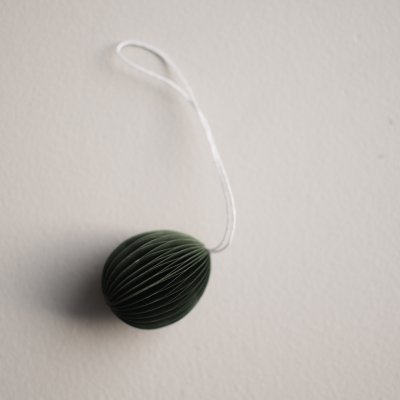 Ovalt Ägg - Hängande Dekoration Grön - 3