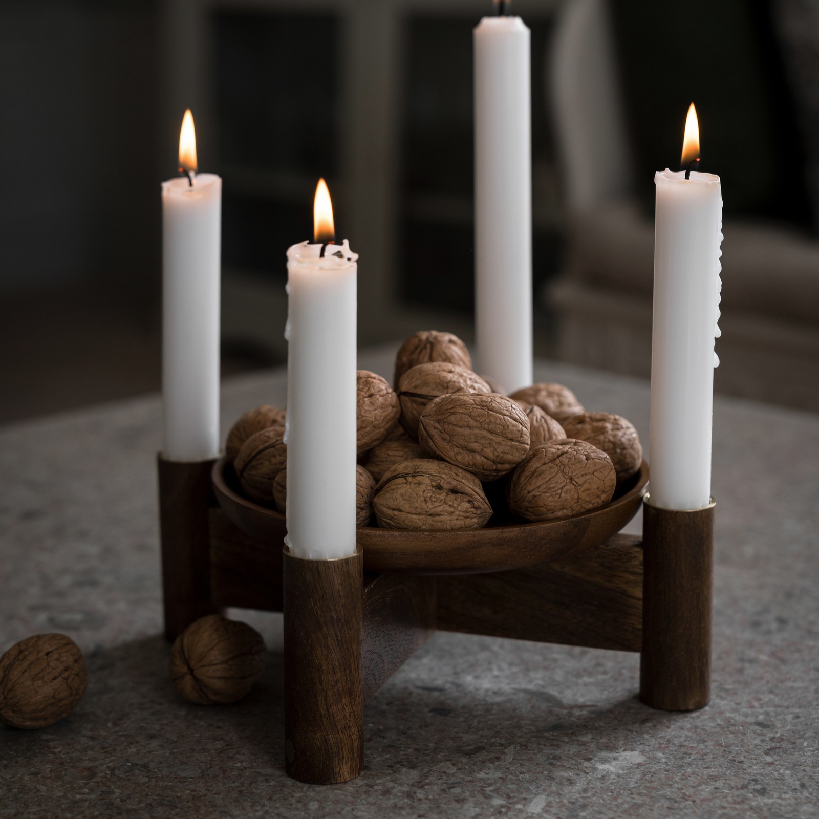 Adventsljusstake ERNST - Mörkt Trä - 3