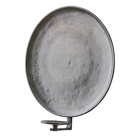 väggljusstake  rund stor - Rustik svart - 8