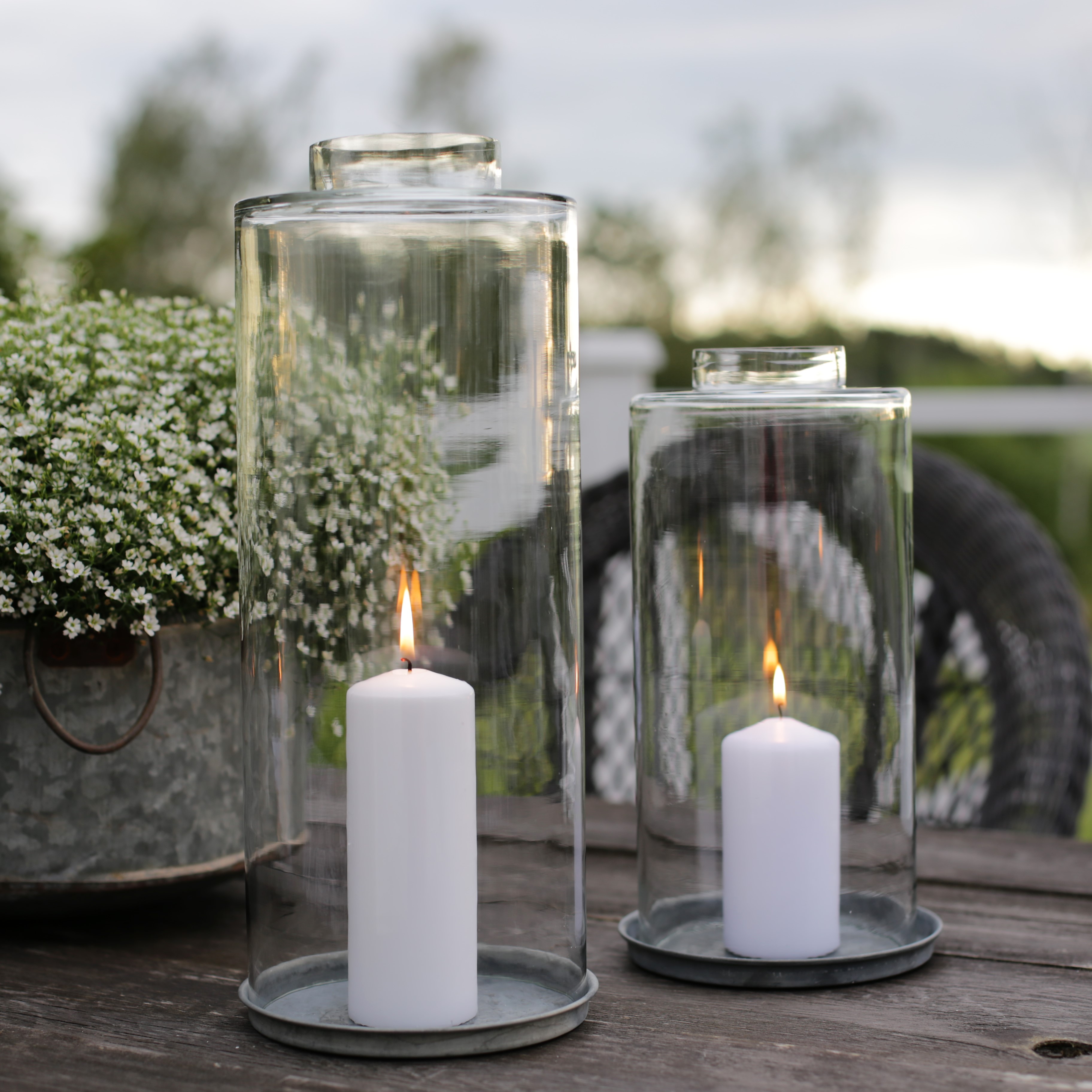 Glaskupa med fat - Rak låg - 14