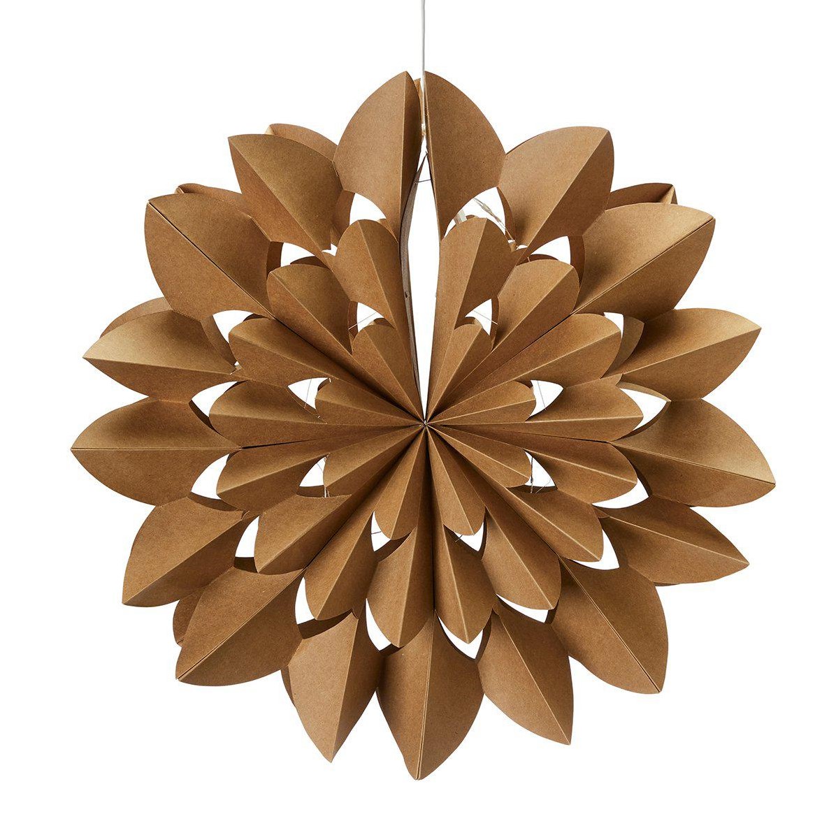 Stjärna Star  (timer+ljusslinga) - Brun 50 cm