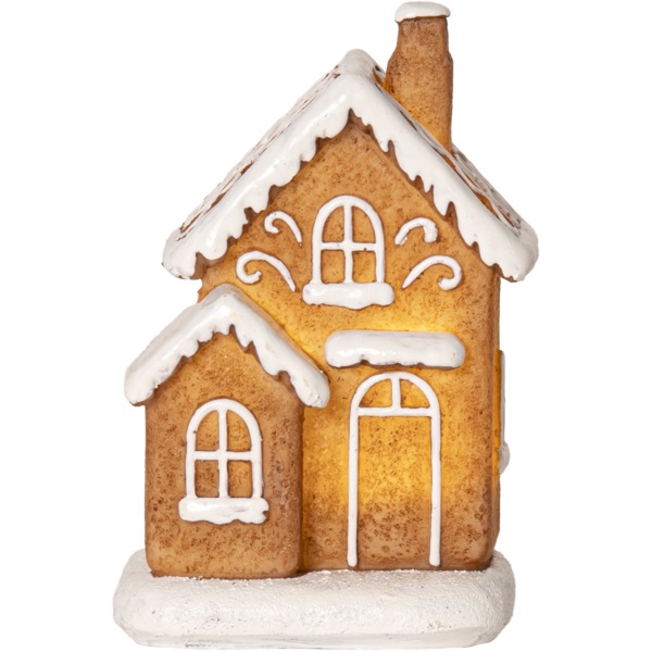 Litet Pepparkakshus med LED-belysning  (inkl batterier)