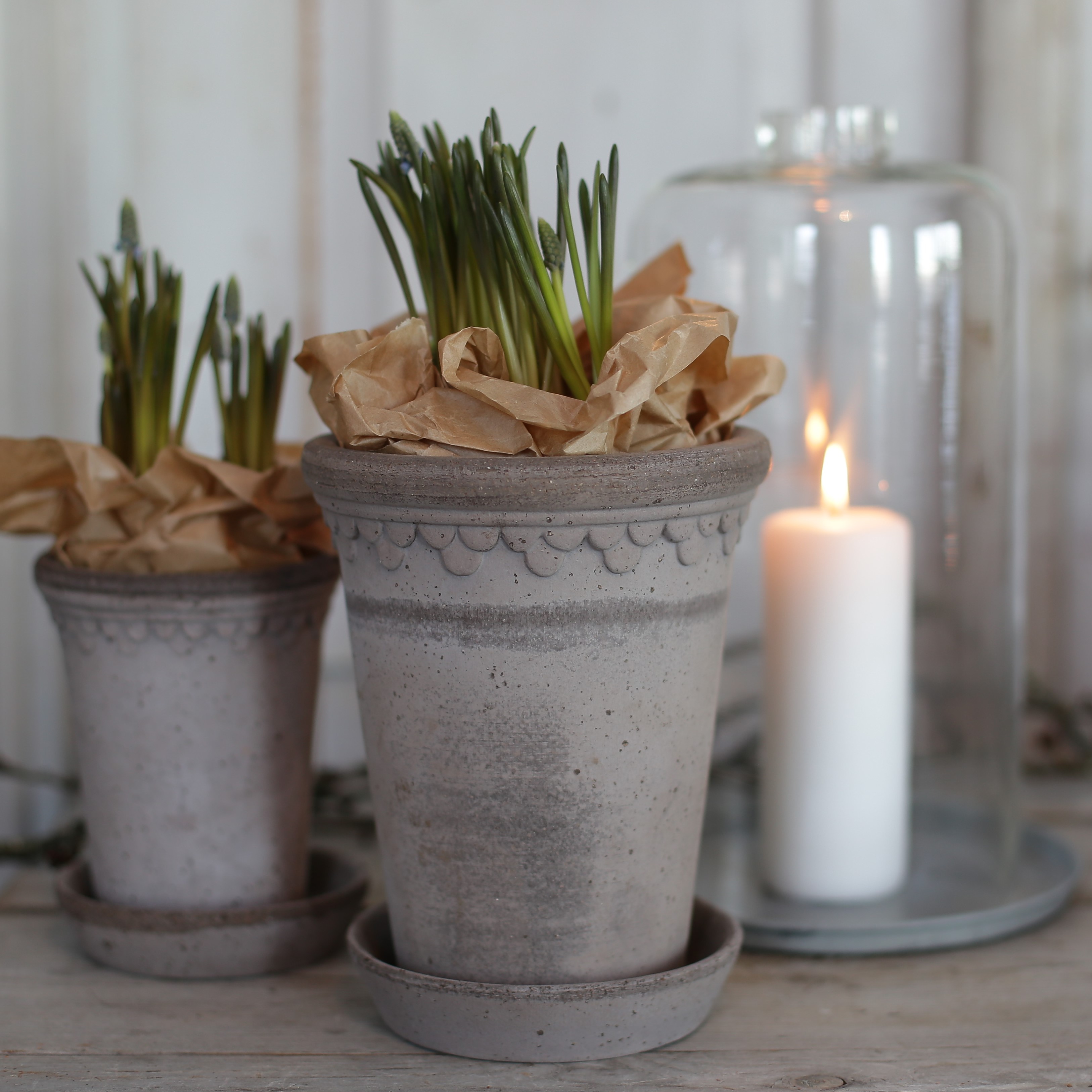 Kruka Köpenhamn hög smal grå - Bergs Potter - 2