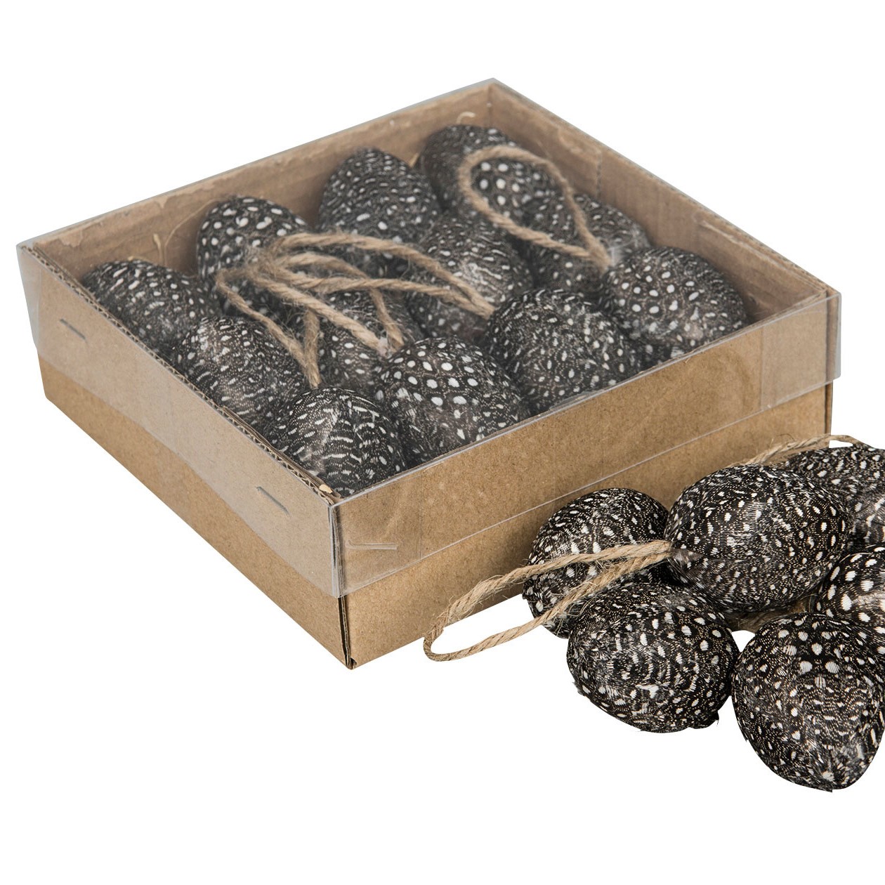 Miniägg med upphänge, Prickiga 12-pack - 3