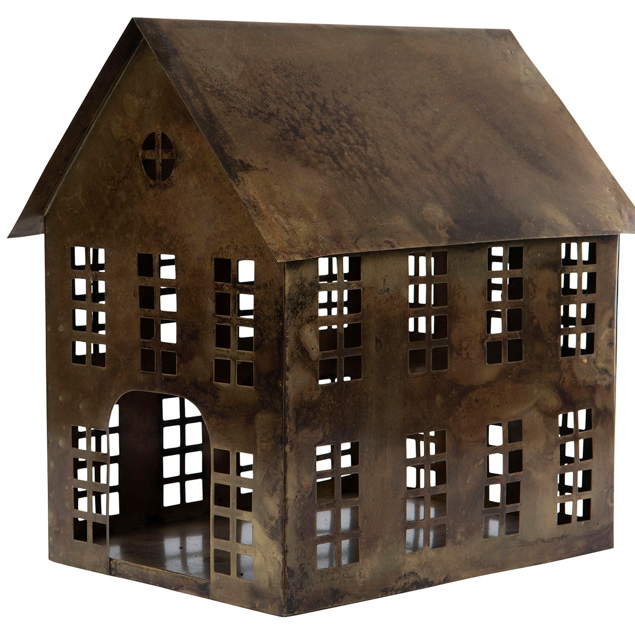 Hus lykta brun - Stor - 5