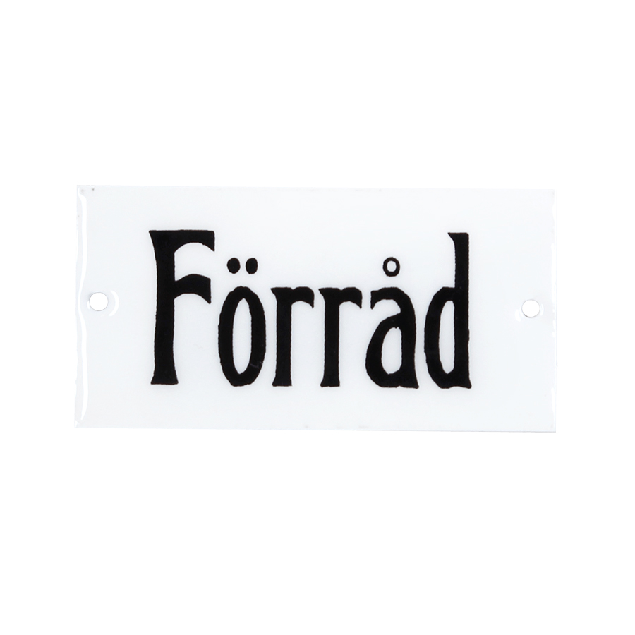 Emaljskylt Förråd