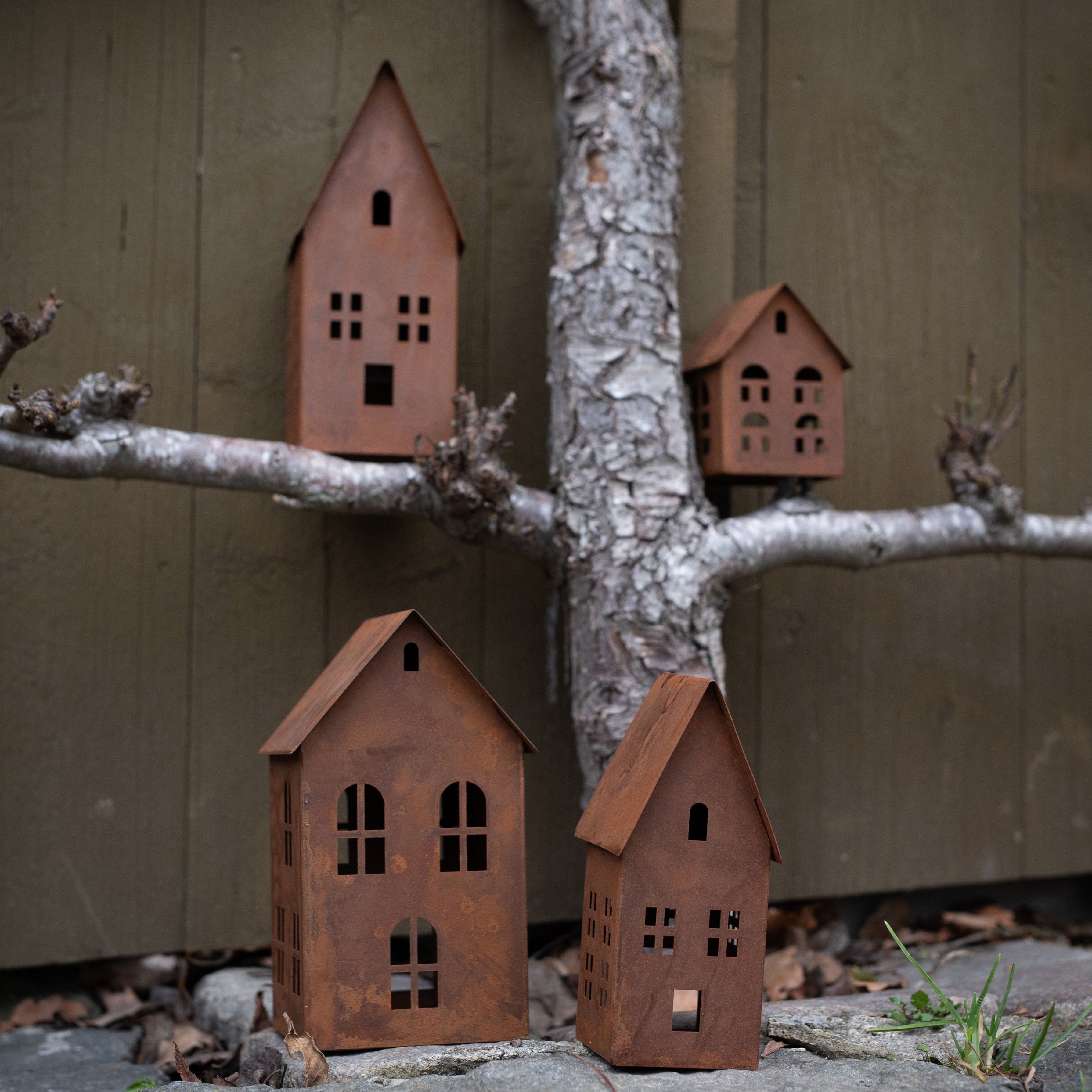 Lykta Hus Smalt Rost - Stort - 4