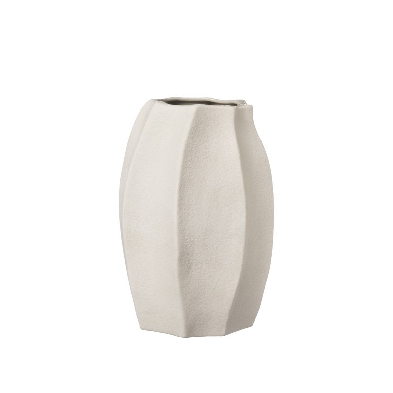 Vas stengods 23 cm  vit - ERNST - 2
