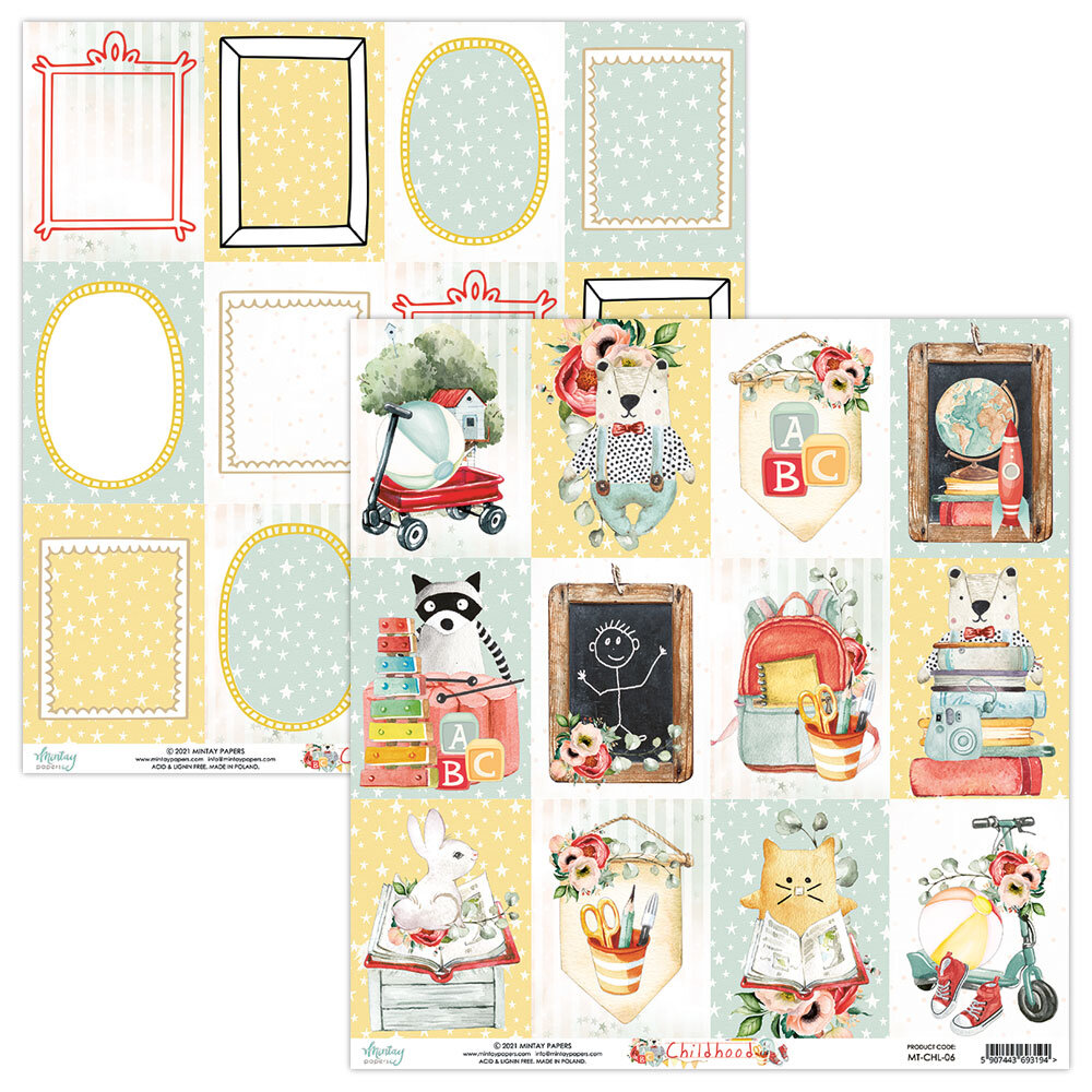 Mintay - Childhood dubbelsidigt ark 12x12"